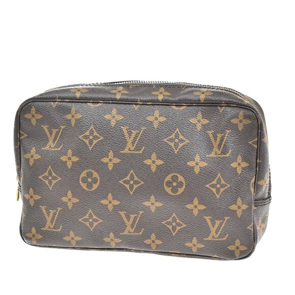 LOUIS VUITTON Trousse Toilette 23 Clutch Hand Bag Monogram Brown M47524 30YH342 - Picture 1 of 16